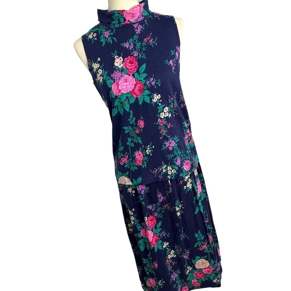 Vintage Floral Co-ord Jos A Bank Romantic Maxi Skirt Set Renaissance Cottagecore - Picture 15 of 16